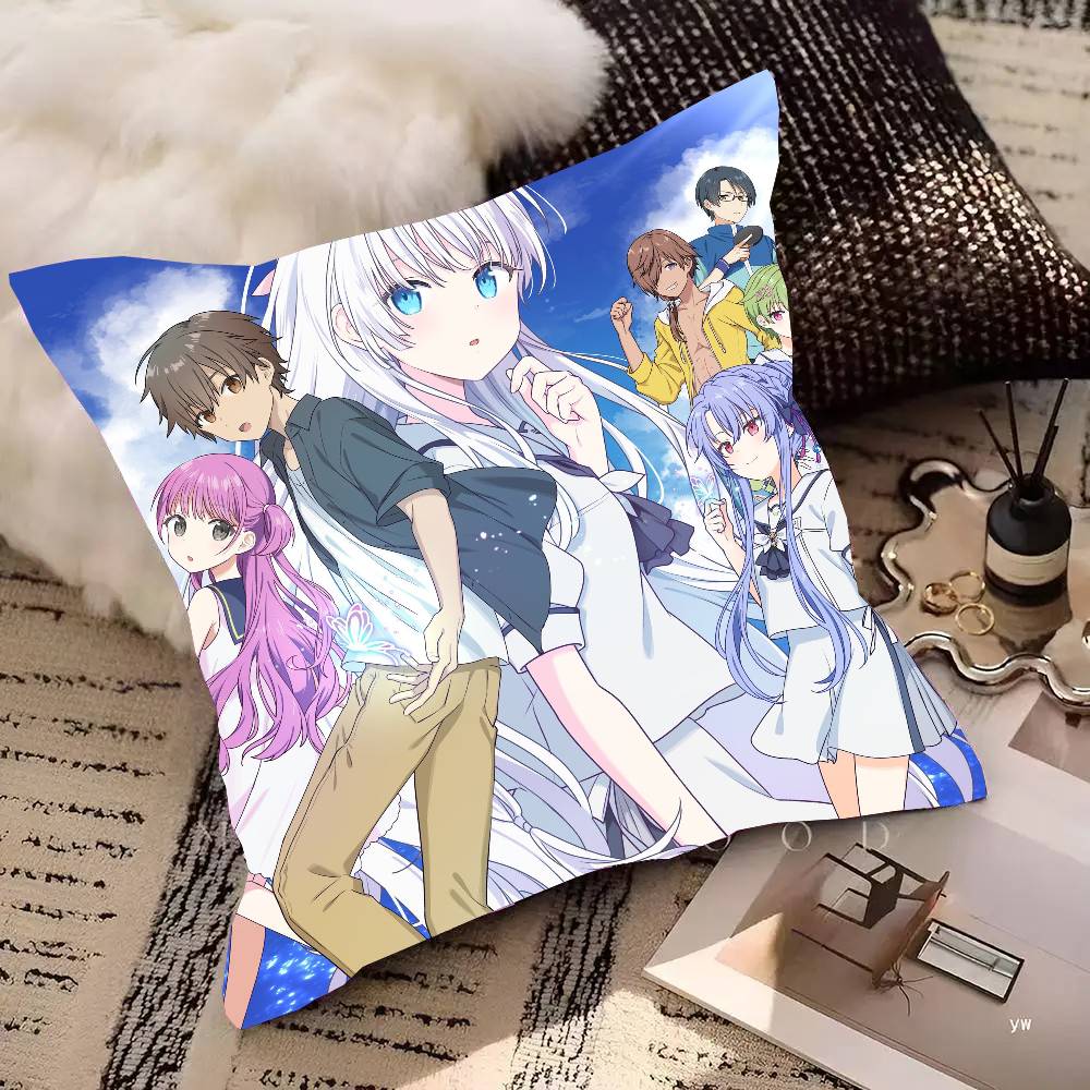 Anime Summer P-Pocket Pillow Case Fashion Square Pillowcase Bedroom Sofa Room Ins Decoration Leisure