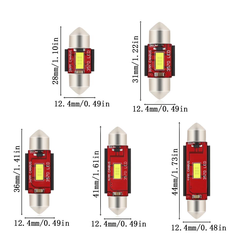 Car LED Bulb Canbus Festoon Led Car Interior Light Dome Reading License Plate Lamp 3570 31mm 36mm 39mm 41mm