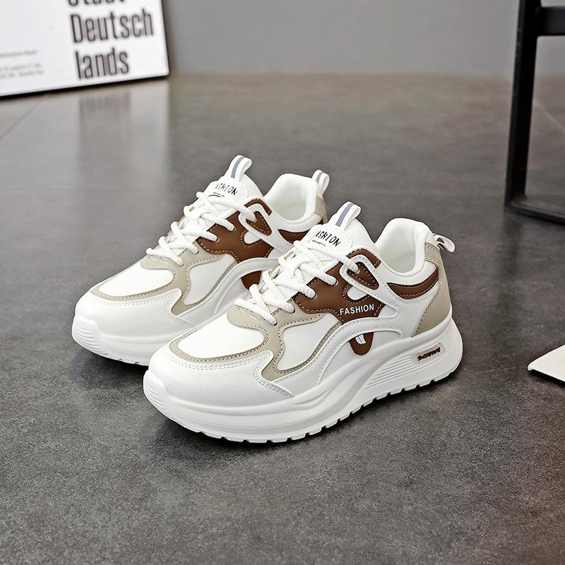 Spring Festival New Versatile Student Sports Running Shoes Women's Simple Platform Casual Single Shoes Breathable Low Top