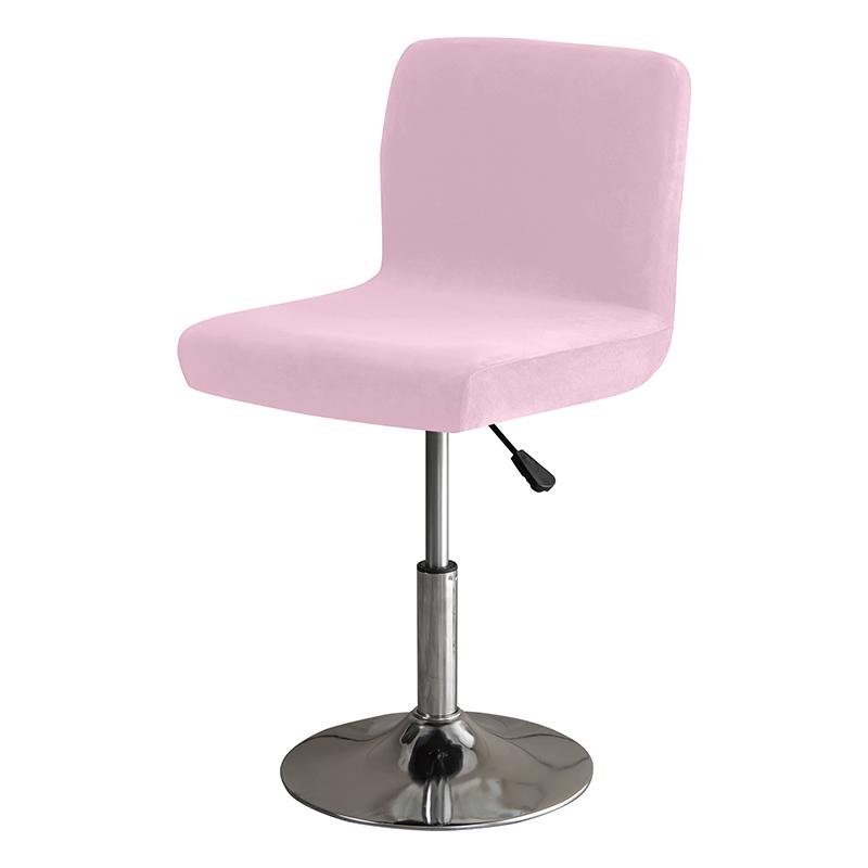 Velvet Solid Colors Bar Chair Cover Stretch For Bar Stool Short Back Dining Room Spandex Elastic Slipcovers For Banquet Chairs