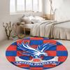 Customizable Crystal Palace F.C Round Non-Slip Carpet - Ideal for Garden, Picnic, Office, Perfect for Decoration, Suitable For All Seasons