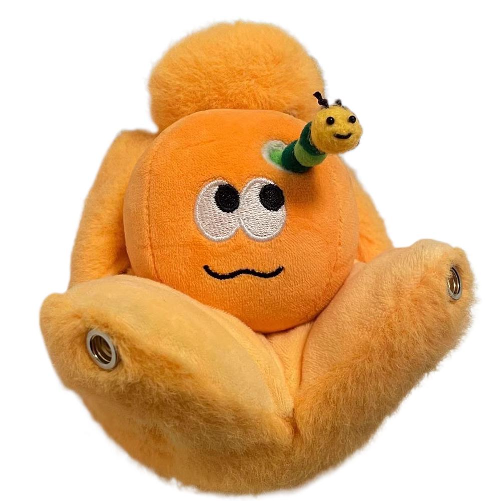 Orange Creative Simulation Fruit Series Plush Toy Keychain Pendant Funny Expressions Adorable Stuffed Doll