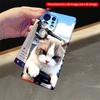 2DFlat Samsung phone case Blue-Eyed Cat Driving Race Car Applicable to Galaxy S22 S23 S24 S25ULTRA S26 A12 A13 A14 A15 A16