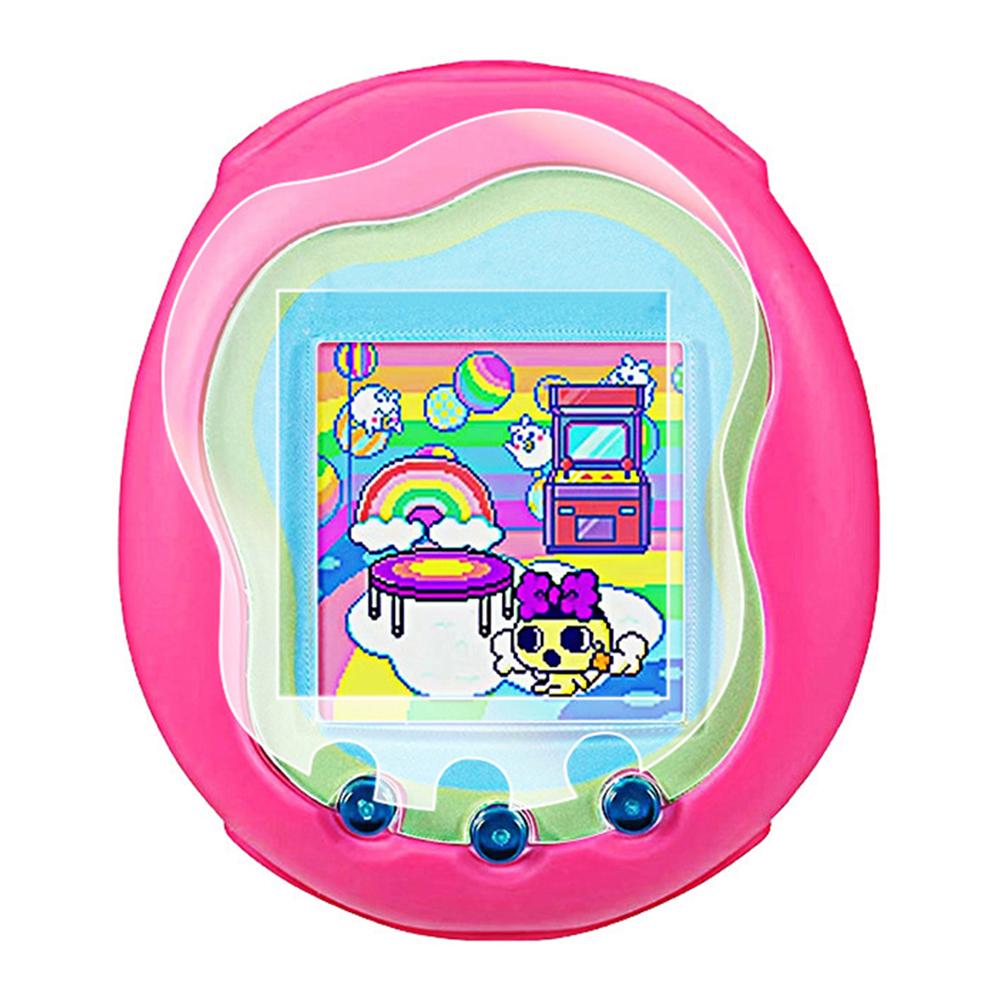 2 Pcs Screen Protector Film Anti-Scratch PET/TPU Game Console Film Anti Fingerprint HD for Tamagotchi Uni Band Pet Accessories