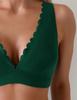 European & American Sexy Ruffle Trim Triangle Bikini Swimwear