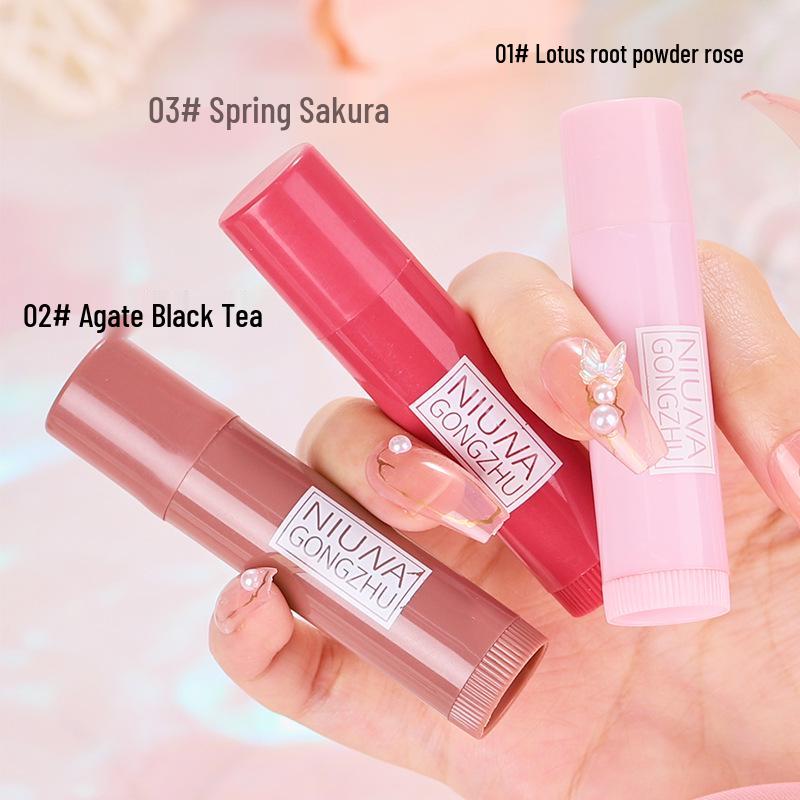 Nuna Princess 3-Piece Hydrating & Nourishing Tinted Lip Balm for Autumn/Winter – Lightens Lip Lines, Perfect for Students