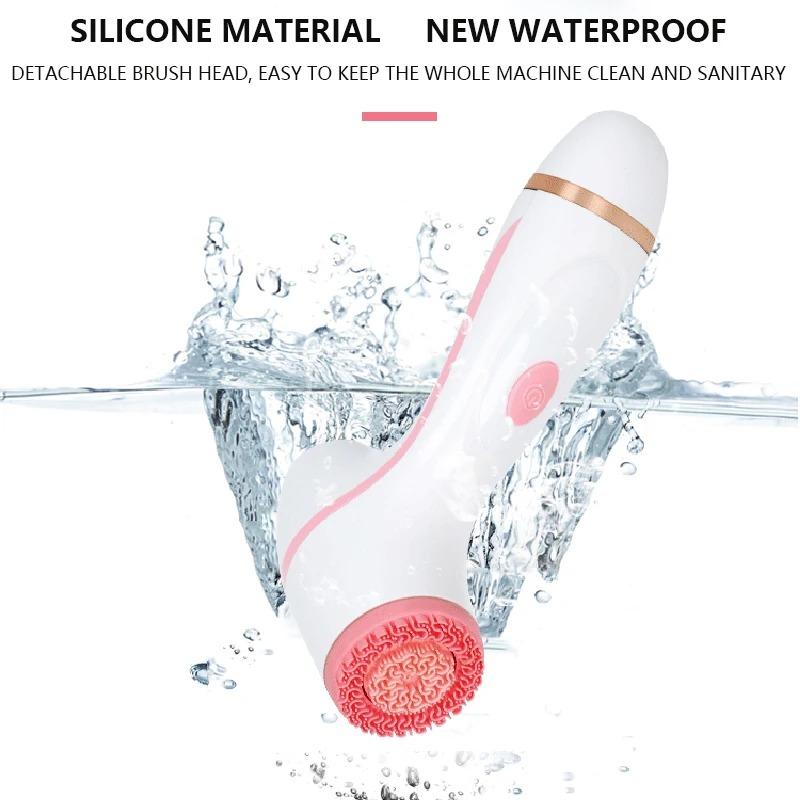 3 In 1 Electric Cleansing Brush Ultrasonic Facial Cleaner Face Massagers Sonic Rotating Cleansing Brush Face Deep Cleansing Tool