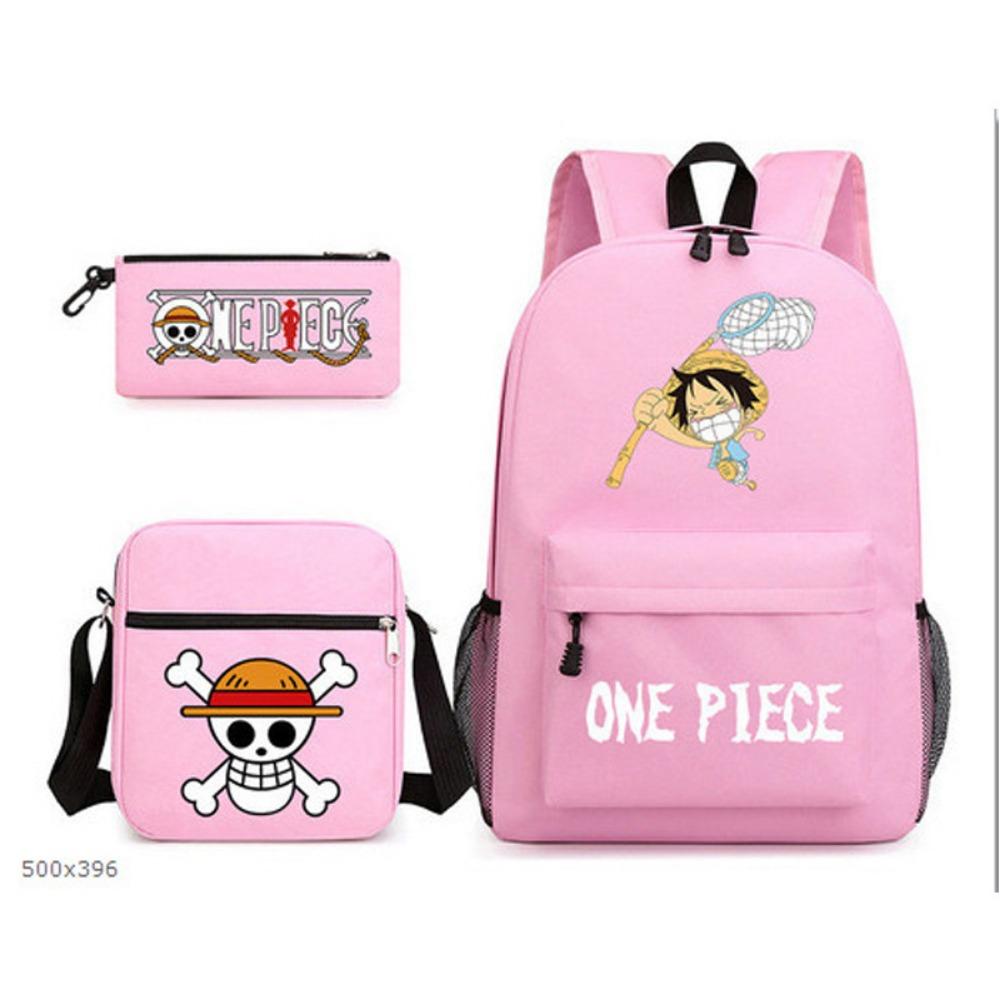 ONE PIECE heat transfer schoolbag primary school student printed backpack large capacity backpack backpack pencil case