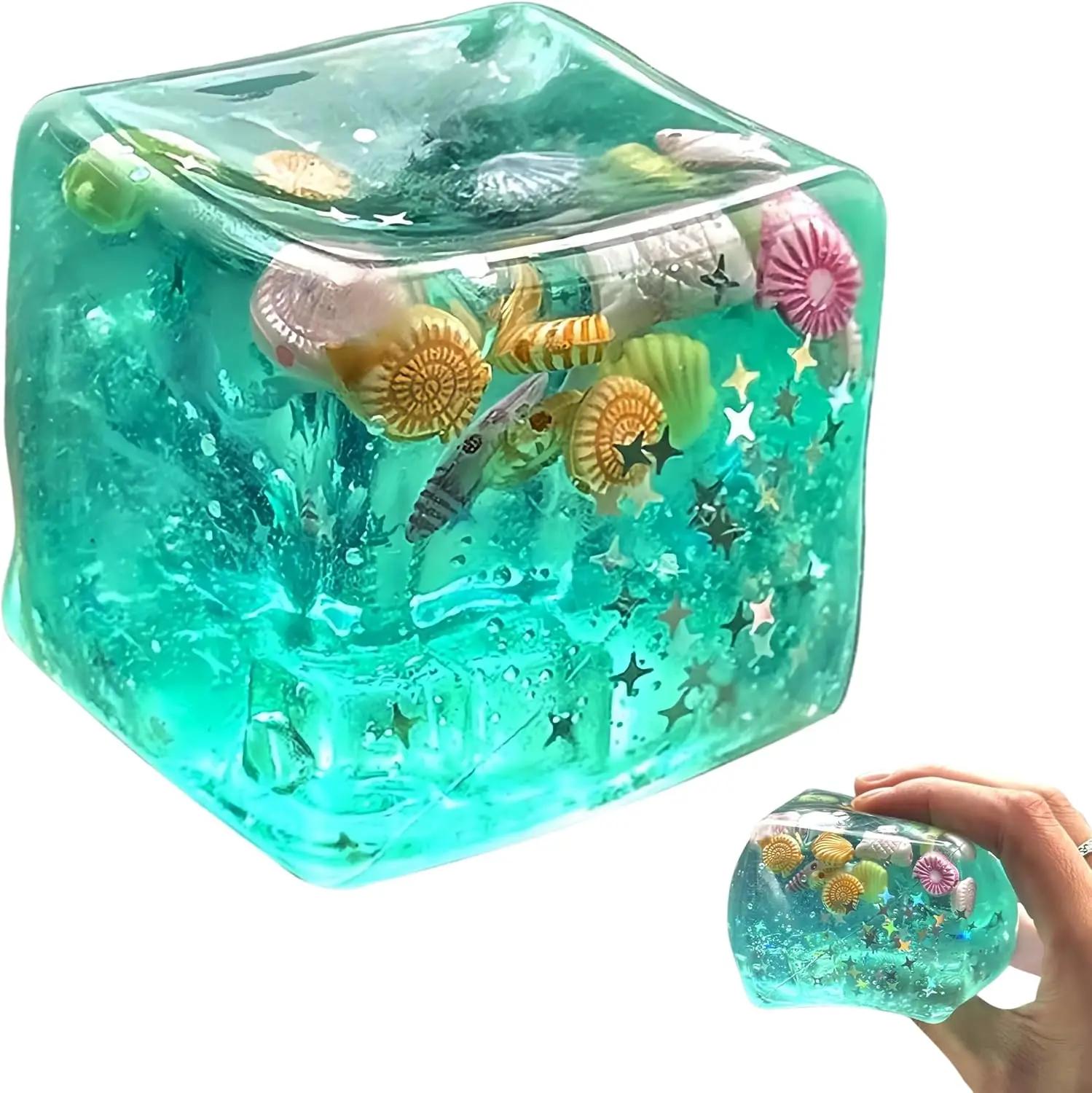 

Toys Toys Stress Relief Ice Cube Fidget - Sensory for Real Sea Shells, Squishy Fidget Toy for Adults Non-Toxic Squeeze