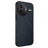 Carbon Fiber Pattern PU Leather Silicone Phone Case For Poco F7 Ultra F6 Pro Magnetic Wireless Charging Soft Back Cover Cases