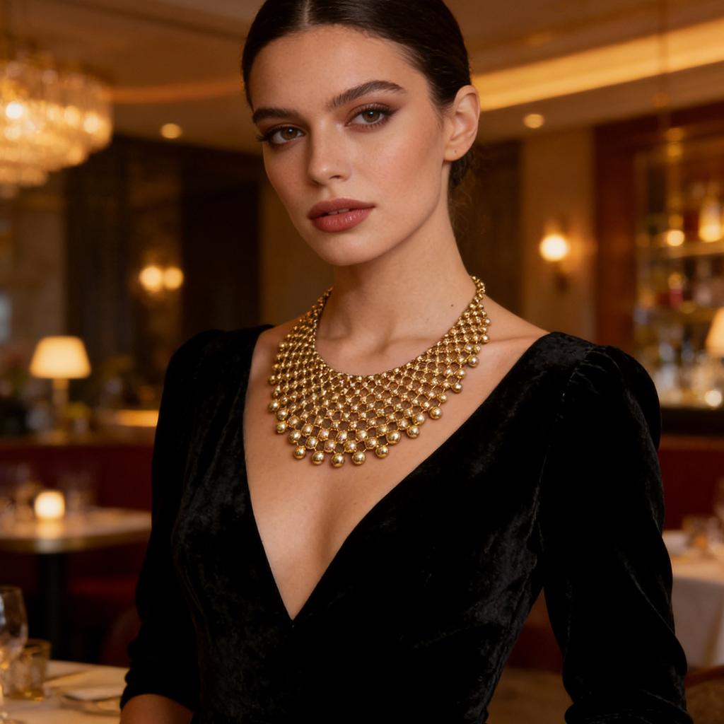 Geometric Tassels Metal Necklace With Handmade Details Clavicle Chain Accessory For Unique Fashion Statements