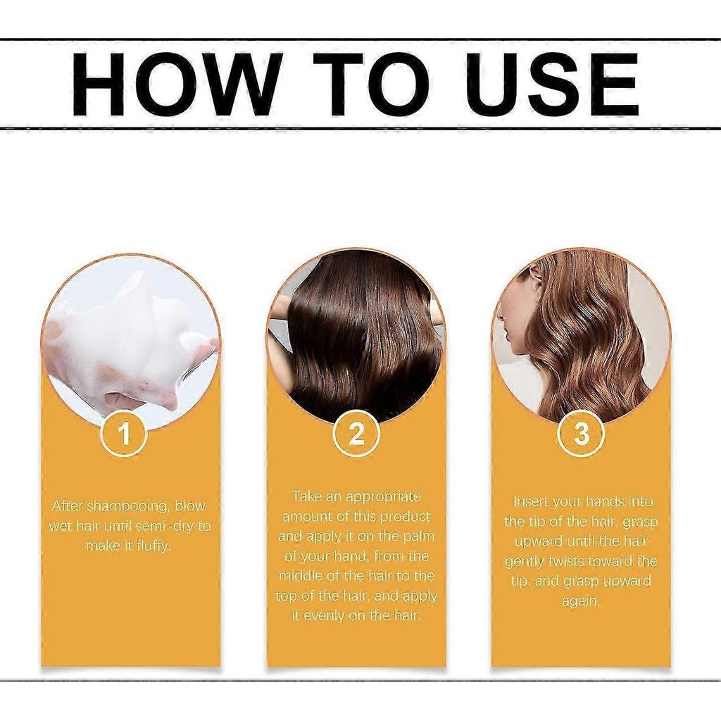 Hoegoa Hair Styling Cream, Moisturizes, Nourishes, Voluminous, Creates A Smooth And Radiant Look, And Is A Daily Elastic Cream