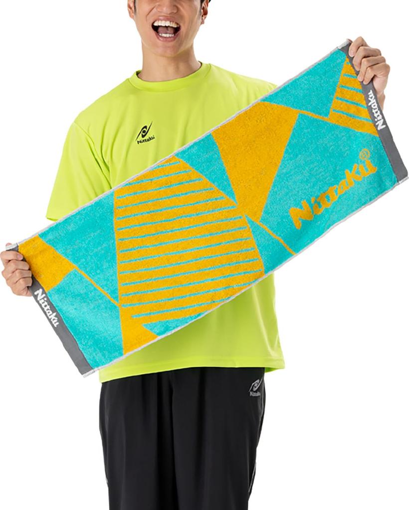 Nittaku Table Tennis Towel, Polygon Mid Towel, Turquoise, NL-9289