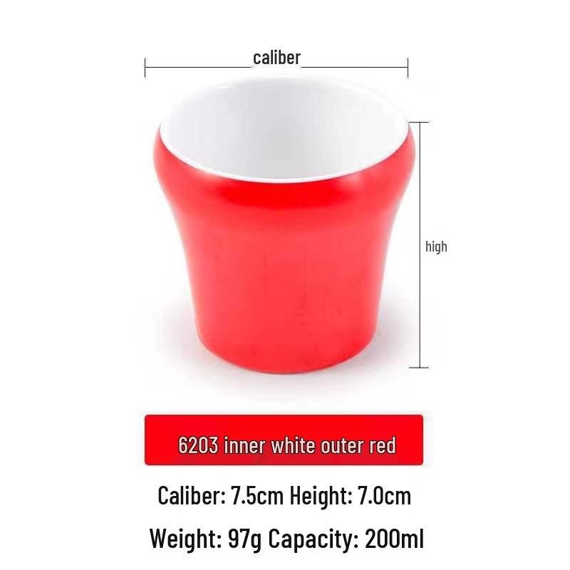 Dual-Color Melamine Tea Cup - Porcelain-Like Plastic Cup for Restaurants, Hot Pots, and Cafeterias