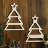 Elegant Wood Christmas Tree Storage Rack Wall Hanging Shelf for Home and Office Decors Candle Display Floating Shelves