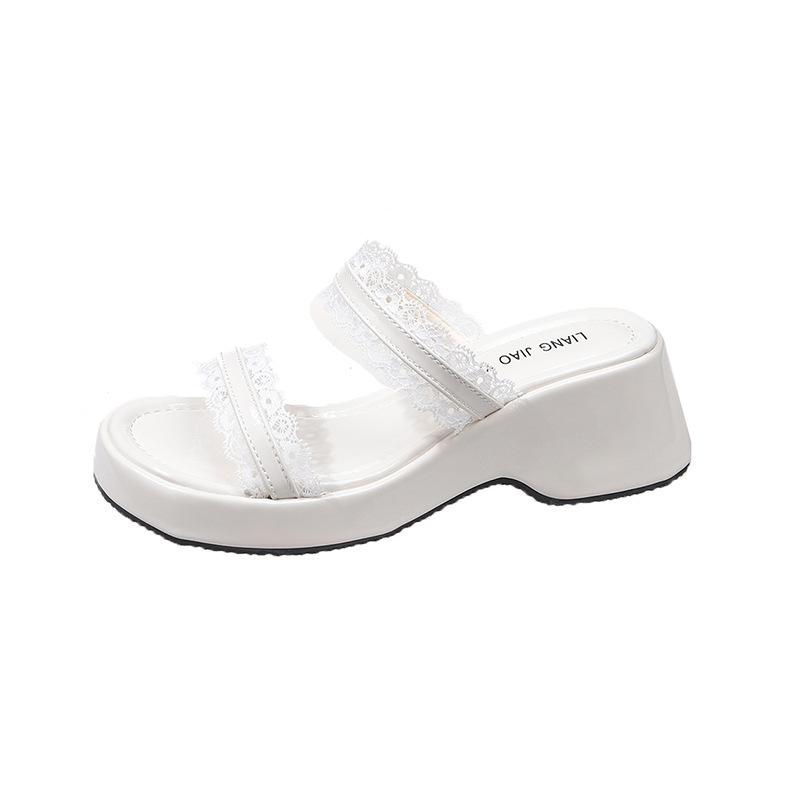 

2025 spring new round toe stiletto heel high heel temperament slimming French fashion sexy beauty open-toe women s slippers 35