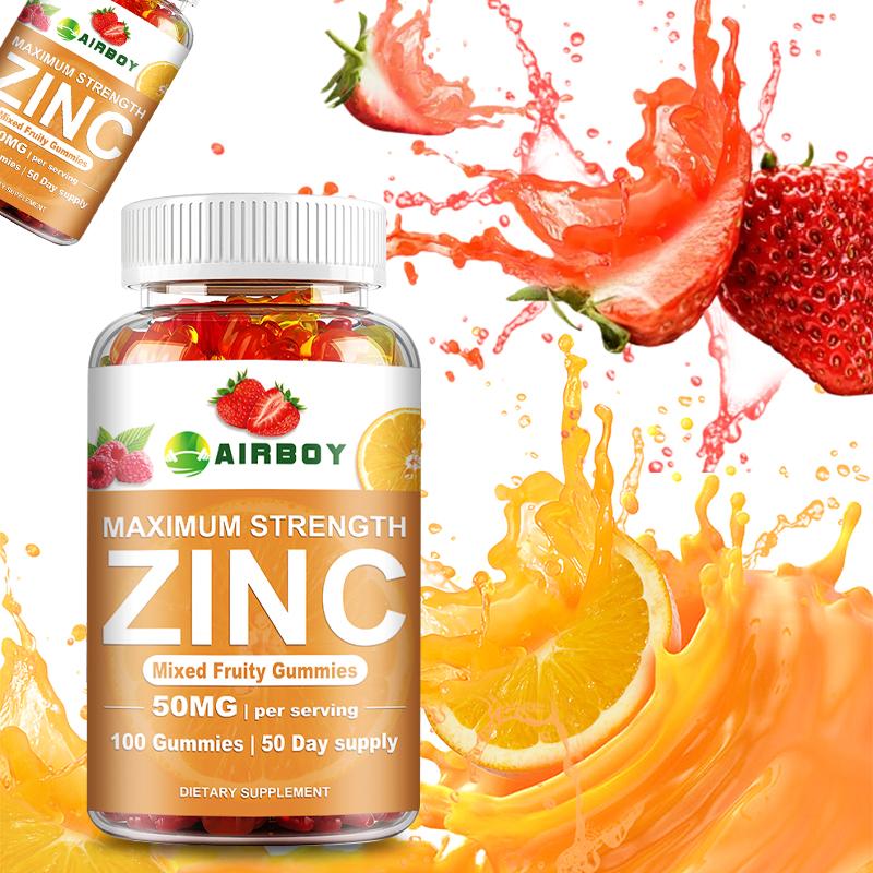 High-concentration Zinc Extract Gummies, Made with All-natural, Easily Absorbed Zinc, Help Relieve Mood and Improve Cognitive Abilities.