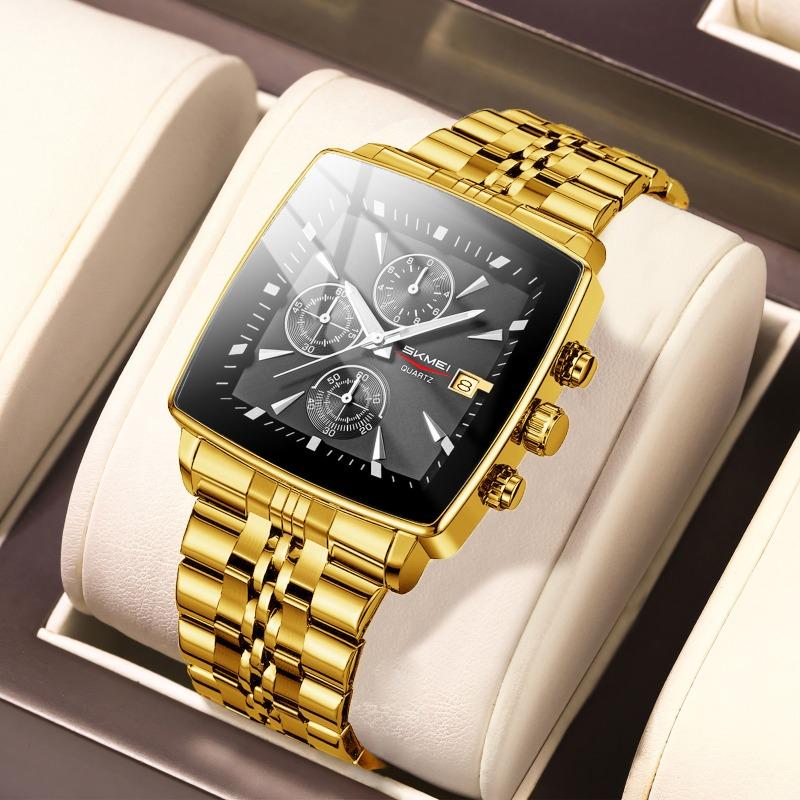 Square Men's Watch Non-Mechanical Quartz Watch Fashion Waterproof Luminous Quartz Watch