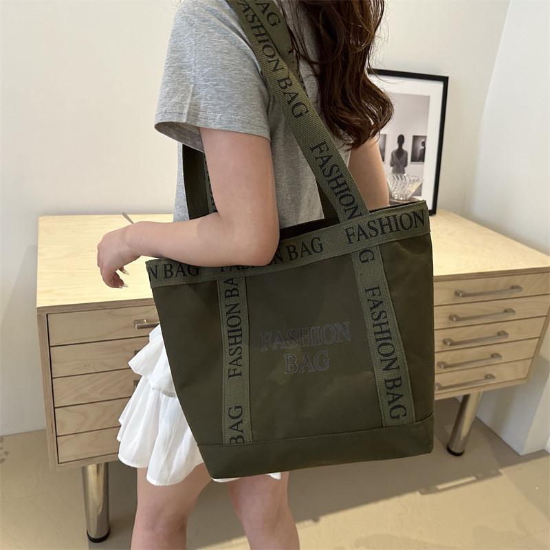 Large Capacity Canvas Tote Bag For Women 2024 Spring New Stylish Letter Design