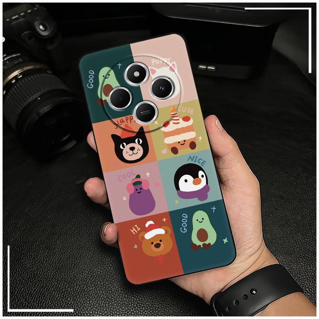 Back Cover Shockproof Phone Case For Redmi A4 5G Full wrap Animals Durable Anti-dust Fashion Design Silicone Graffiti