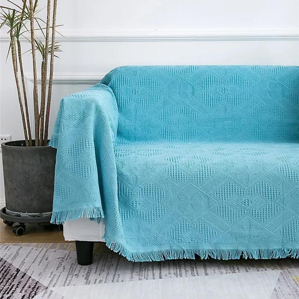 1PC Nordic Chenille Sofa Cover Tassels Washable Couch Blanket Sofa Towel for Living Room Home Outdoor Camping Picnic Funda