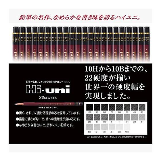 Uni Mitsubishi Pencil Hi-Uni 7H, 1 Dozen (12 Pencils) - Smooth Writing, Ultra-Fine Uniform Lead Particles