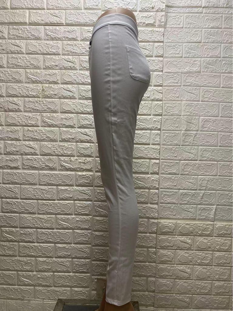 Pantalon décontracté ajusté et élastique couleur bonbon
