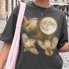 Three Carolina Wren Moon Shirt, Vintage 90s Backyard Songbird Graphic Tee, Birder Lover Gift