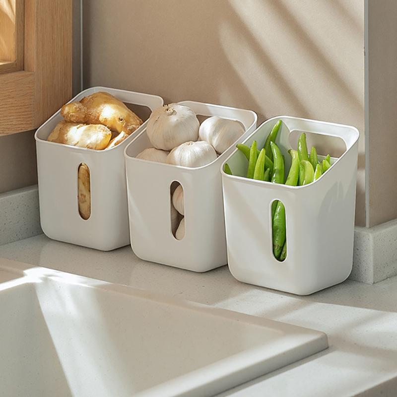 1/3Pcs Storage Wall Hanging Basket Ginger And Garlic Storage Rack Wall Hanging Storage Box Kitchen Bathroom Living Room Box