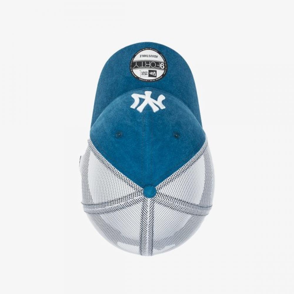 New Era Mlb New York Yankees Płócienna Czapka Truckerka Bez Usztywnienia Niebiesko-Biała