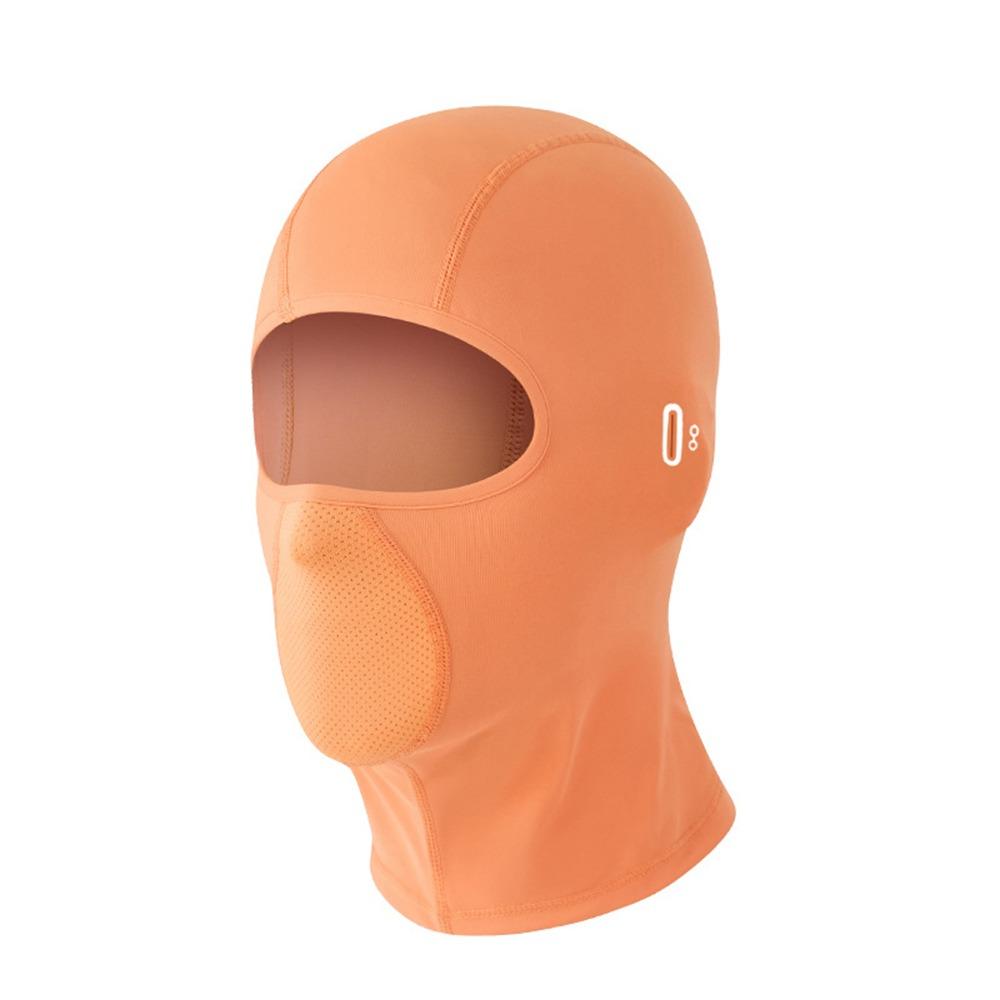 

Quick Dry Balaclava Face Mask Breathable with Glasses Hole Full Face Mask Sun Protection Ice Silk Neck Cover Riding Cycling помаранчевий
