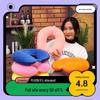 Customizable U-shaped Travel Neck Pillow - Cervical Support for Airplanes, Nap Headrest, and Portable Backrest.