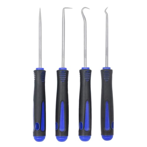 LOYELEY Precision Hook Set, 4-Piece Set, Pick-Up Tool for Oil Seals, Oil Seal Remover, O-Ring Oil Seal Pick Tool Set