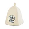 Pit Life Pit SAUNA Sauna with Navy Logo Hat, Large, Wool, Washable, Off-White