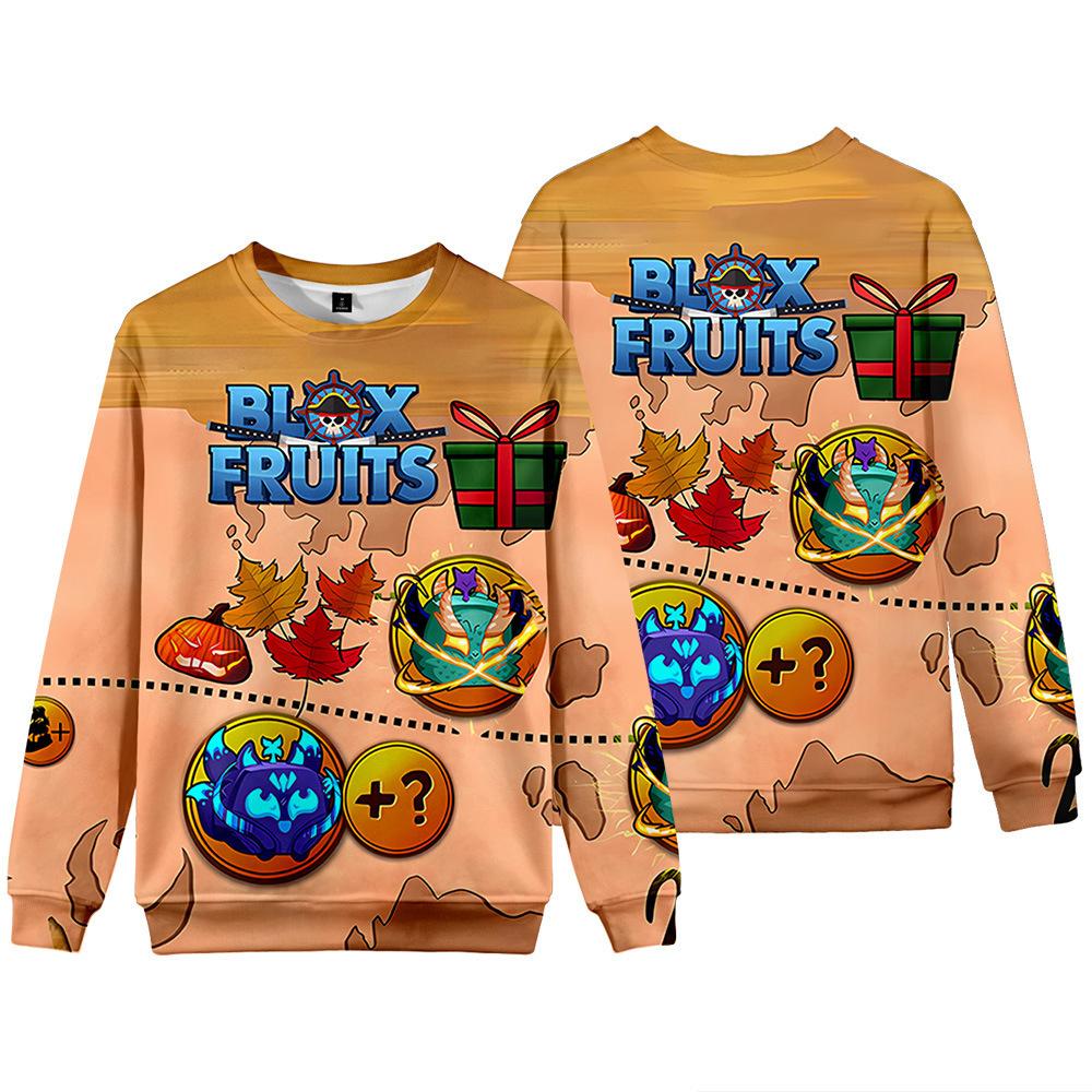 15 Colors Women Men's BLOX Print Hoodies Round Neck Sweatshirts Man Travel Pullover Male Top Streetwear Outdoor Tracksuit