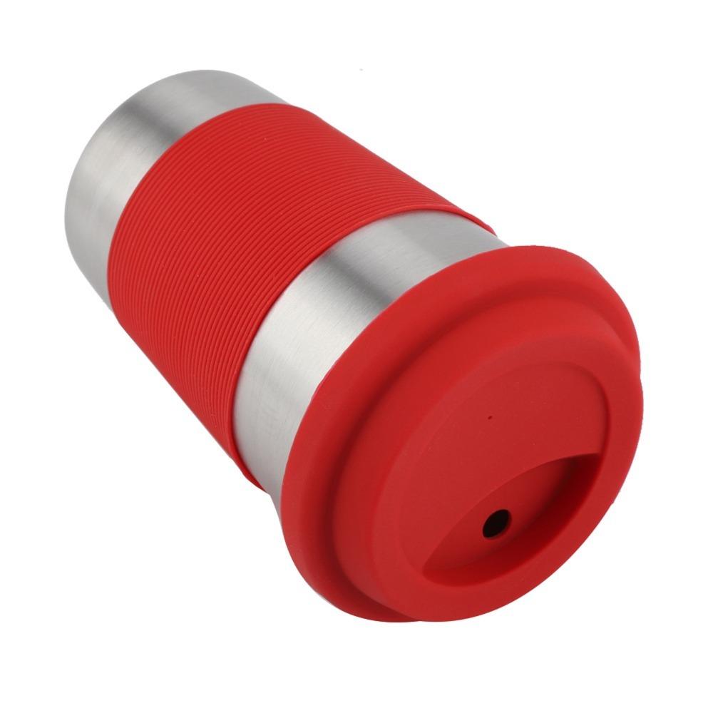 Lightweight 304 Steel Beer Cup Rolled Edge Single Layer Coffee Mug Silicone 500ml Outdoor Cup Beer Drinking