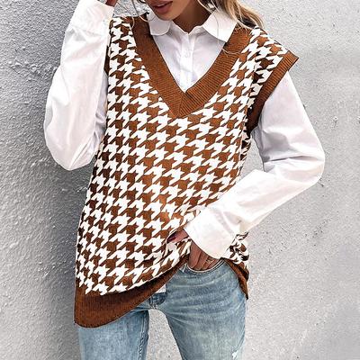 A New Loose V-neck Knitted Vest for Women In Early Autumn