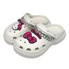 Sanrio Characters Animal Platform EVA Sandals Japanese Shoe [SA1130] (Hello Kitty/White, Size, Adult, Alphabet, L)