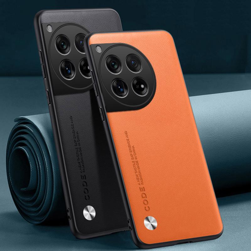 

Luxury PU Leather Case For OnePlus 12 12R OnePlus12 Back Cover Silicone Protection Phone Case For OnePlus Ace 3 5G One Plus 12 R For OnePlus Ace 3 матовий чорний колір
