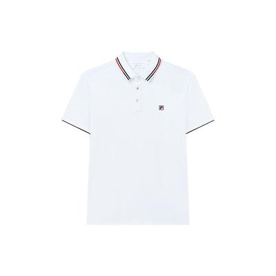 SS22 Solid Color Casual Breathable Knitted Polo Shirt Men Tops White F11M221101FWT