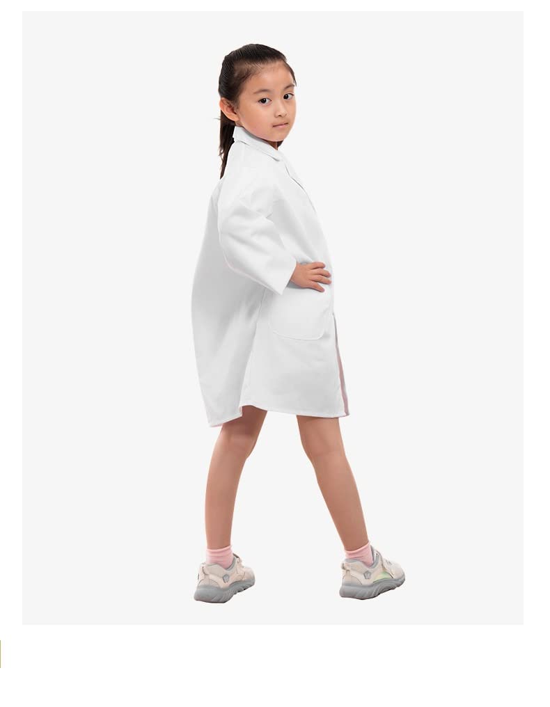 Youngfull Kids' Lab Coat, Doctor's Coat, Examination Coat, Lab Coat, Medical, Event, Scientist, Cosplay Costume, Halloween, Size S
