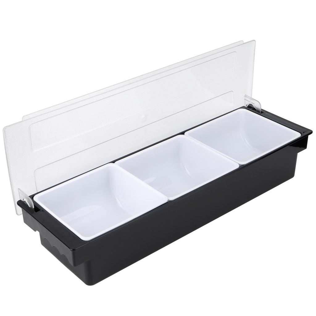 Seasoning Box with Lid Bar Condiment Holder Fruit Case Dispenser Milk Tea Shop Accessory