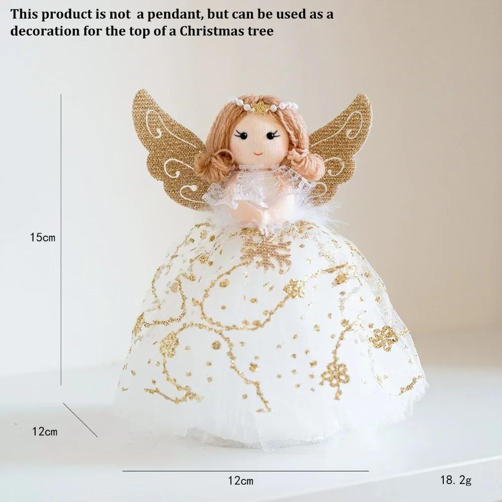 Trendy Cute Christmas Angel Doll Gauze Skirt Hanging Christmas Tree Pendant Ornaments Xmas Tree Pendant Christmas Decor