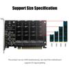 M.2 NVMe SSD на PCIE X16M Key Hard Drive Converter Reader 4 Port Convert Adapter 4 X 32Gbps Array Expansion Adapter Материнська плата
