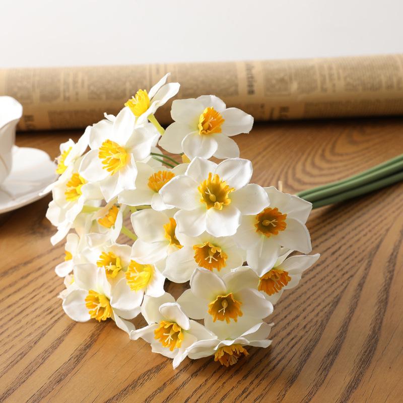 

Нарцисс 6 шт. Искусственный нарцисс Искусственный букет из шелковых цветов Домашний декор Свадьба