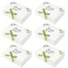 10pcs Kraft Paper Gift Boxes with Lids Bridesmaid Proposal Box Treat Box with Green Ribbon Party Favor Box with Gift Soap Gift Wrap Box for Birthday