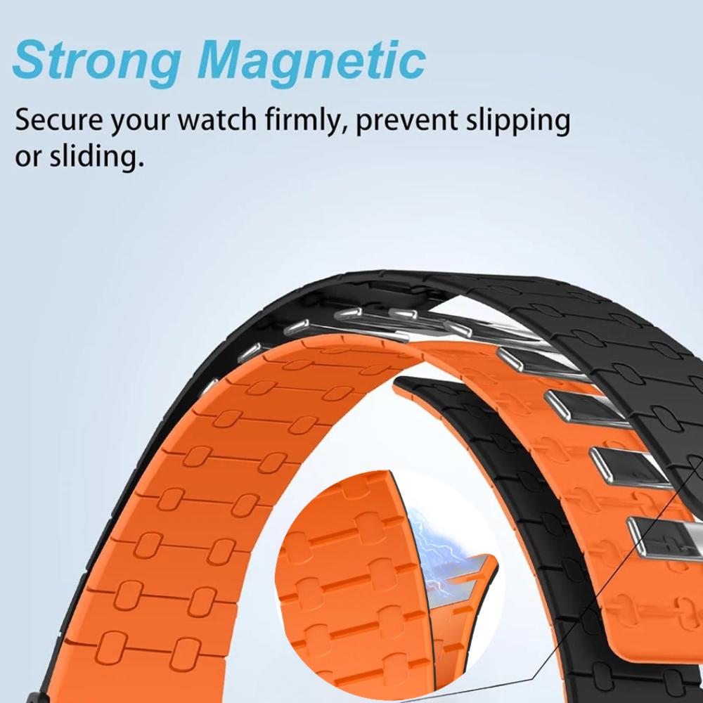 Magnetic Silicone Strap for Samsung Galaxy Watch Ultra 47mm Band for Samsung Ultra 7 47 Galaxy 47MM Men Sports Loop Bracelet