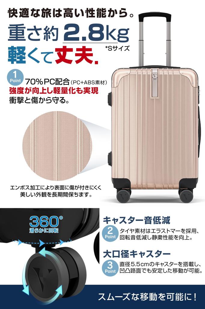 Supervised by active flight attendants Suitcase Carry case Carry bag TSA dial lock company Unlimited warranty on some parts Double casters size nights