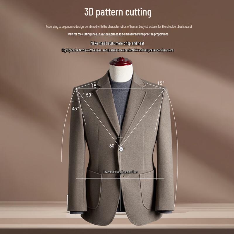 ROMON Men's Autumn/Winter Thickened Business Casual Suit Jacket