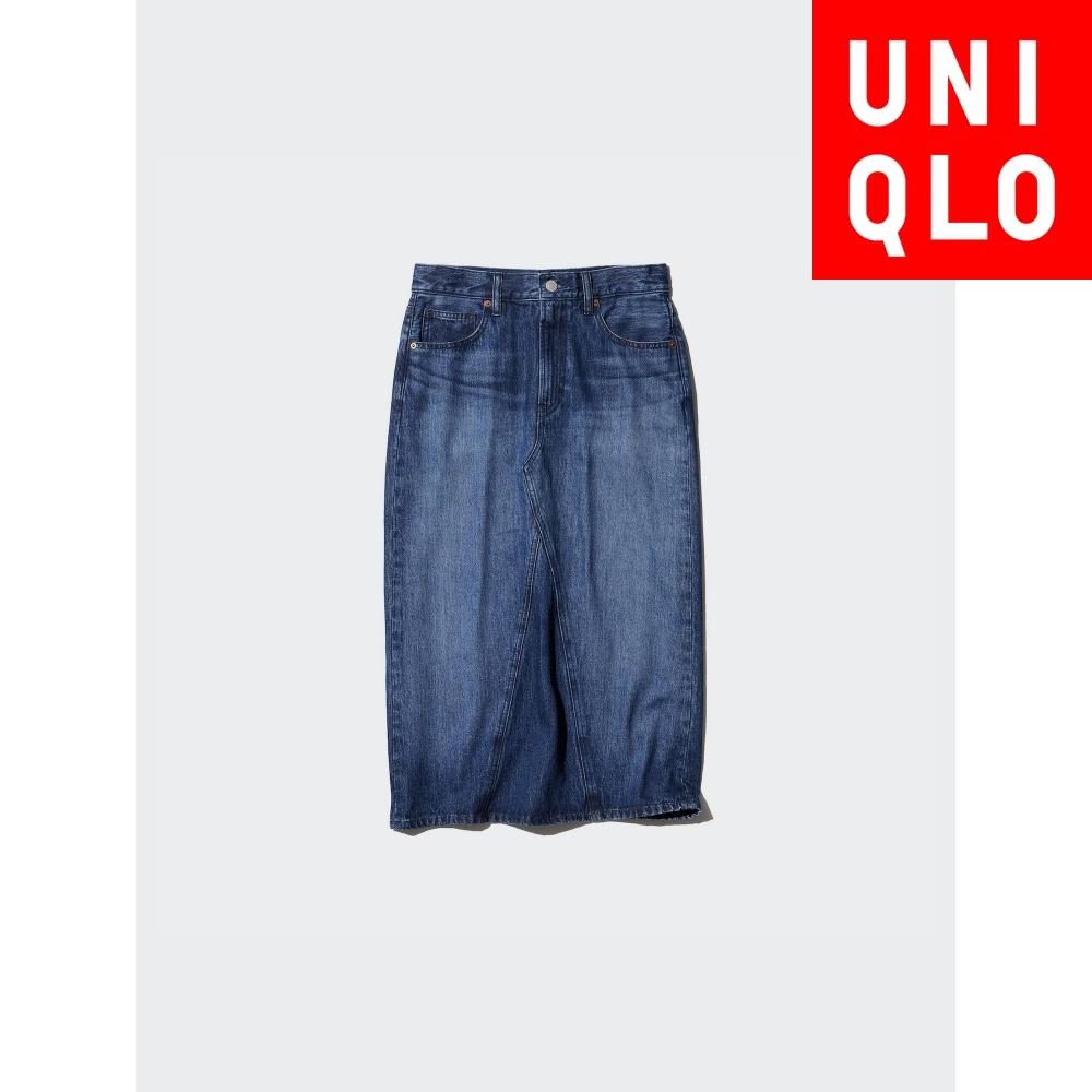 

Uniqlo JAPAN джинсовая вставка, длинная юбка, короткая